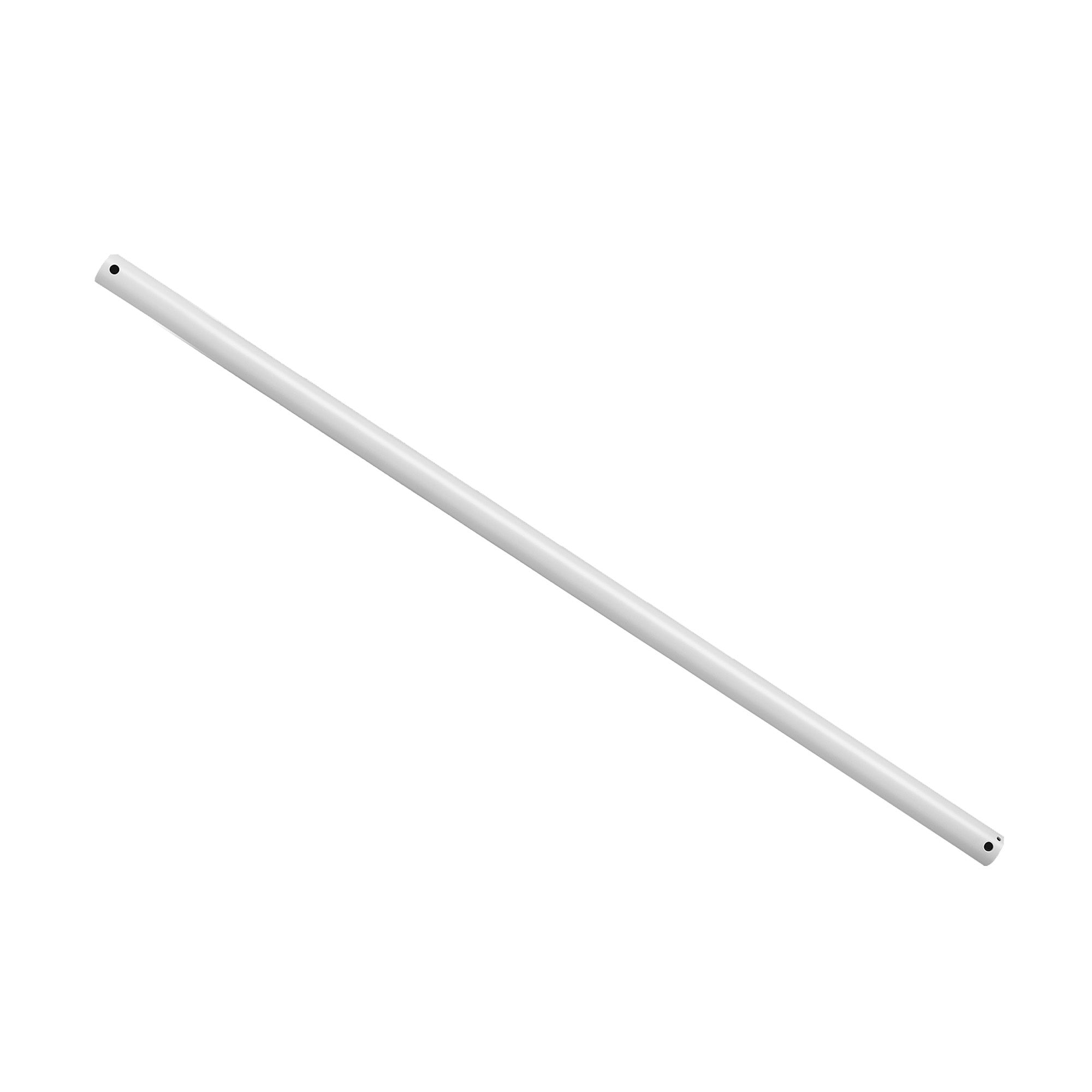 24-inch extended downrod in a white finish, designed for AC/DC motor ceiling fans to optimize airflow in rooms with high ceilings.