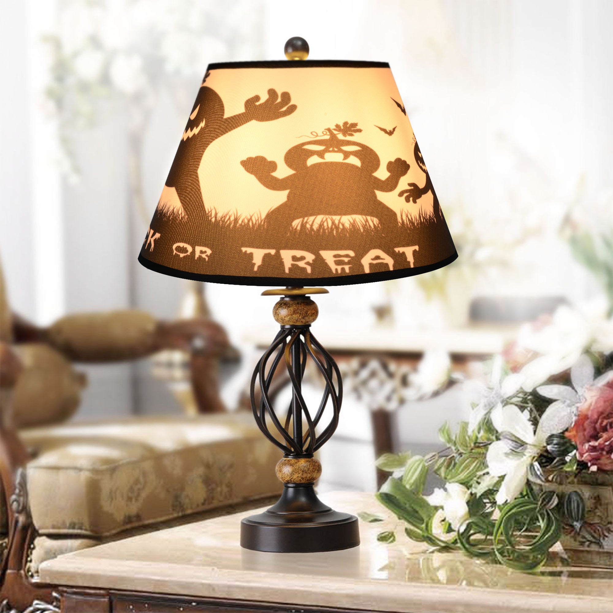 This Halloween themed fun, yet elegant Carro Home Collection Lamp Shade will refresh the look of your favorite lamp. You’ll be ready for Halloween in a snap! With its clean lines and stylish design, this Carro Home Collection Lamp Shade is perfect addition to your home décor. Beautiful fabric with satin finish helps to repel stain and dust. The sturdy and durable structure makes easy for you to store away without taking much of a space.