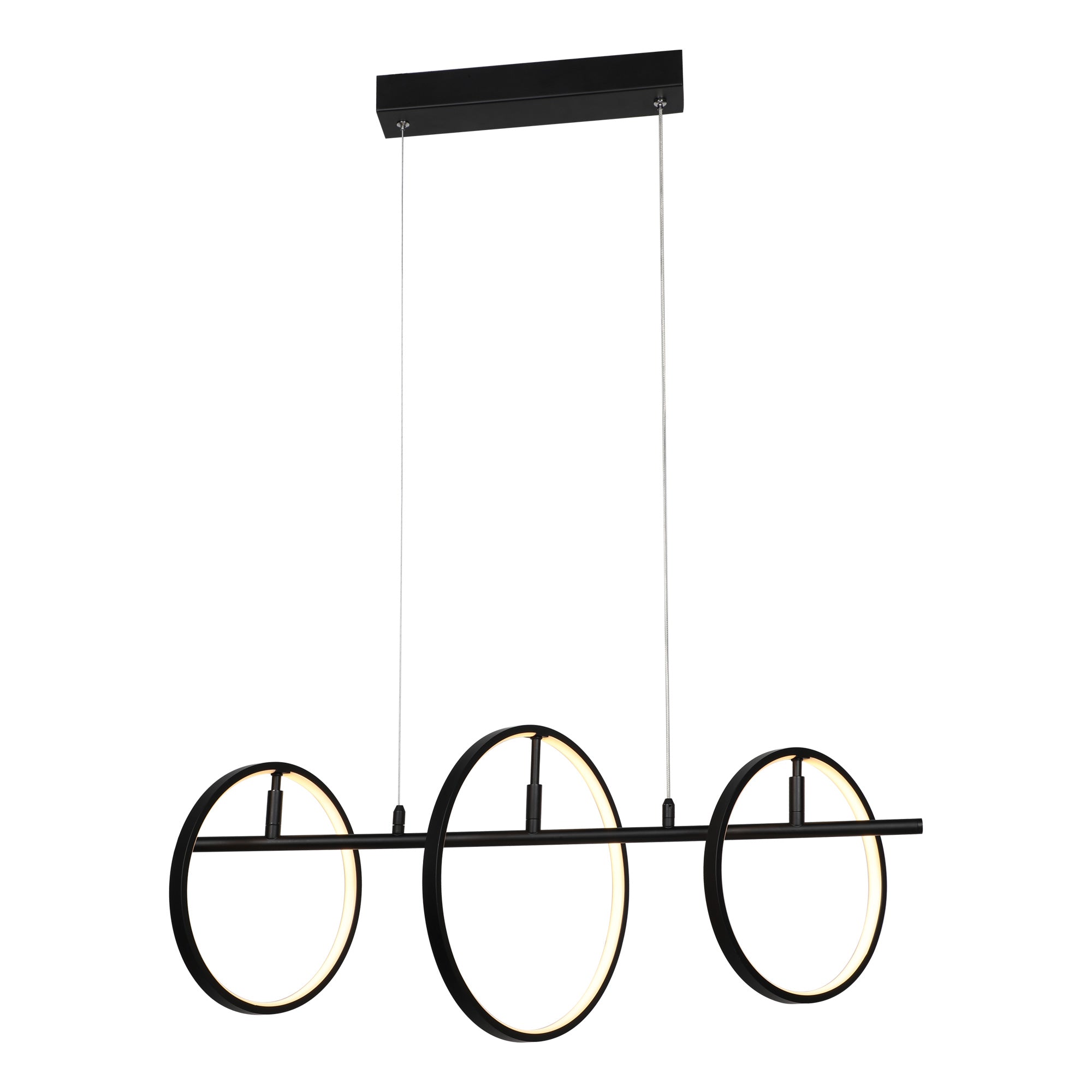 Smafan Abbey Modern Creative LED Chandelier Pendant Light,this black 3 light LED hanginig light with geometric integrated into the design,using simple circles to outline the most spiritual space,everywhere has a simple and extraordinary fashion sense.It is a good decor to your house by this circle pendant light fixture.It comes with two different sizes of circles to make a simple and modern style,at the same time,without lack of aesthetics.