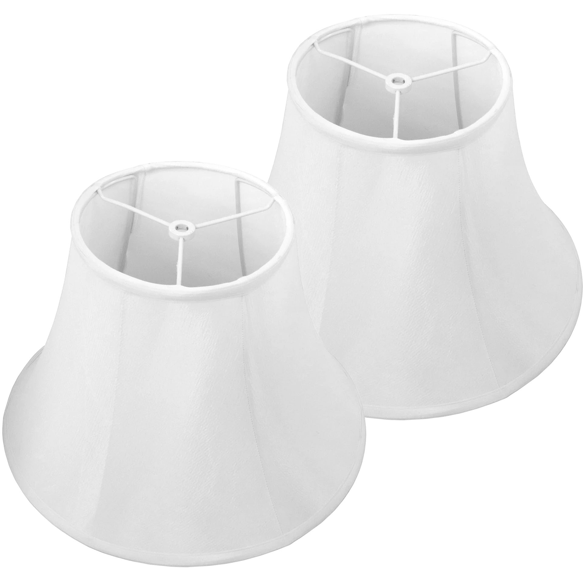 Carro Home Ivory White Bell Lamp Shade 7x12x9 (Spider Fitting) - Set of 2