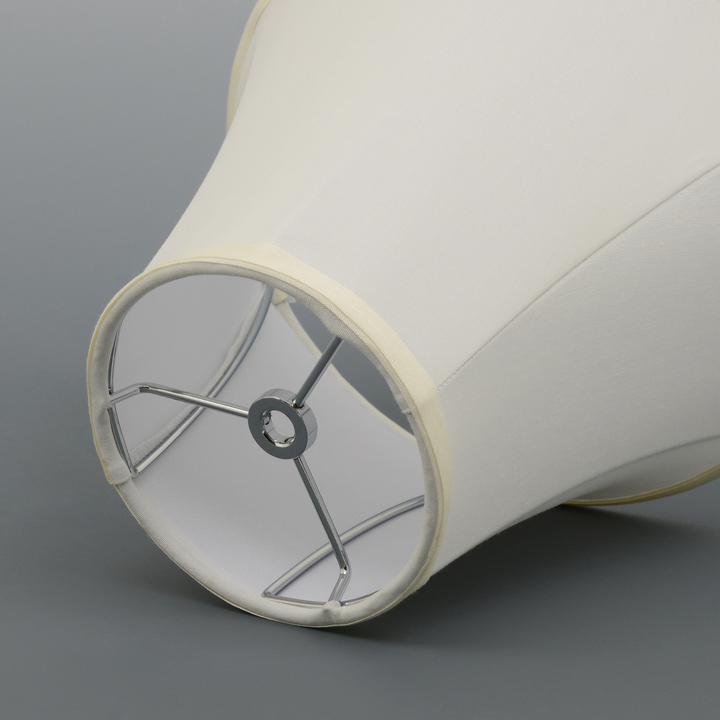 Carro Home Cream White Bell Lamp Shade 7x12x9 (Spider Fitting) - Set of 2