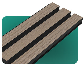 American Natural Walnut Acoustic Slat Wood Wall Panel with Black Felt
