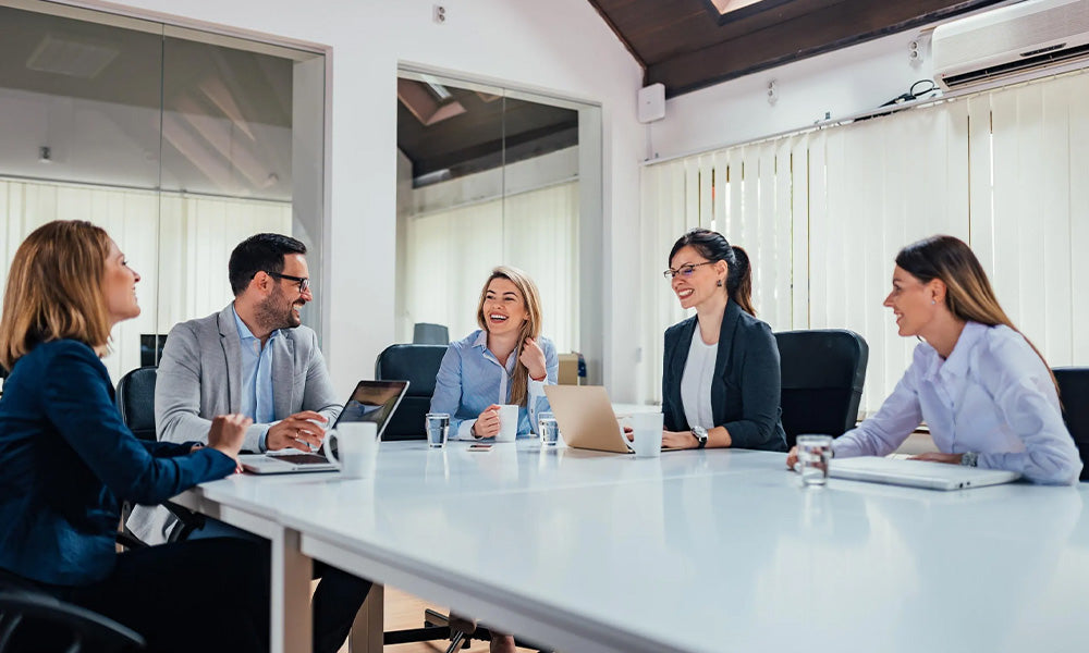 Startup business people group working in modern office.