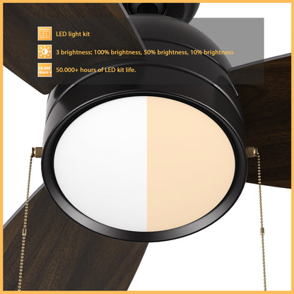 Illuminating elegance. Stylish lighting fixture integrated into the Carro Tesoro pull-chain ceiling fan. Provides a warm and inviting glow to any room. 
