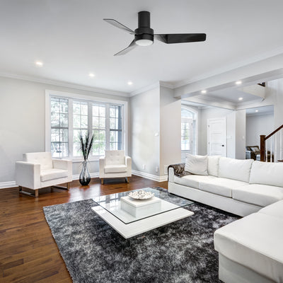 44 inch Smart indoor Ceiling Fan is suitable for decorating living room #color_black