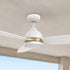Carro Biscay 48 inch smart outdoor ceiling fan design with White finish, elegant Plywood blades and has an integrated 4000K LED daylight. 