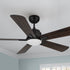 Carro Elgin 52 inch smart outdoor ceiling fan with light designed with Black finish, elegant Plywood blades and integrated 4000K LED cool light. 