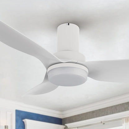 Smafan Prescott 45 inch smart ceiling fan features a crisp and white finish with elegant blades and modern accents to perfectly complement the décor of your preference. 