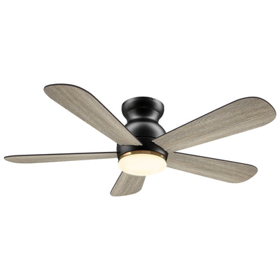 Kaze Pro Outdoor Low Profile Smart Ceiling Fan with LED Light Remote 48 inch