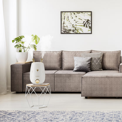 The Zukis humidifier quietly disperses a fine cool mist into the air providing relief from the dry air. This top fill humidifier has an optional aromatherapy tray so a few drops of essential oil can be added to create a relaxing atmosphere.