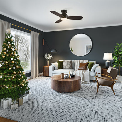Create the home environment of your dreams with the versatile and powerful Arran 44 /48 /60 inches modern ceiling fan with lights! On the inside, The remote control ceiling fan features advanced motor and lighting technology for energy efficiency and precise control. On the outside, the Arran low profile ceiling fan features a sleek silhouette, elegant blades, and a timeless black or white finish for the ideal fit in any home interior! 