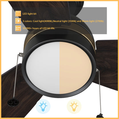 Illuminating elegance. Stylish lighting fixture integrated into the Carro Tesoro pull-chain ceiling fan. Provides a warm and inviting glow to any room. 
