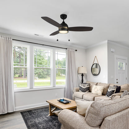 Convenient pull-chain operation for easy fan speed adjustment. Carro Tesoro 52 inch pull chain ceiling fan adds a touch of elegance and optimal air circulation to the living room. 